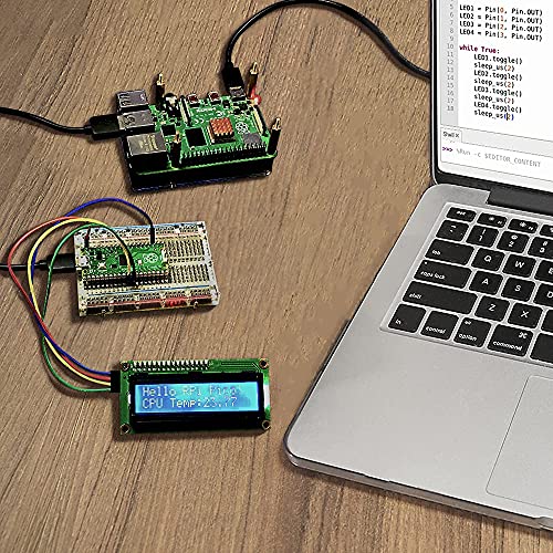 GeeekPi Basic Starter Kit for Raspberry Pi Pico, with Breadboard, I2C 1602 LCD Display Module, 9g Mirco Servo for Raspberry Pi Beginners & Software Engineer