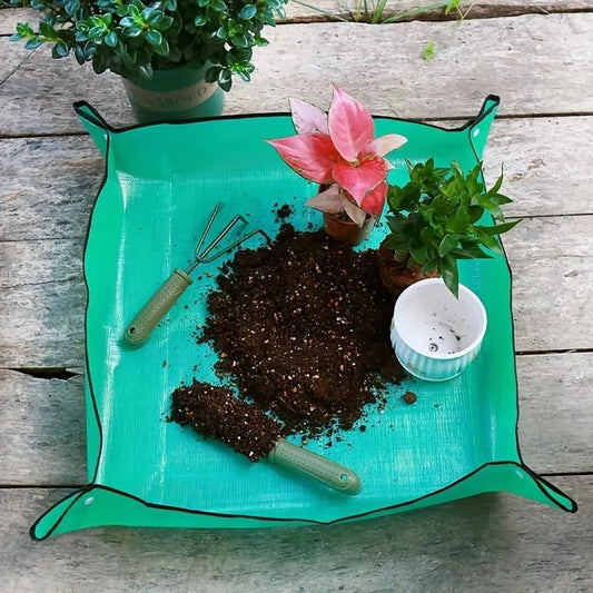 Foldable Waterproof Plant Repotting Mat Large Transplant Pad for Home Indoor Gardening and Succulents - color: Green, size: 1'8" x 1'8" (Square)