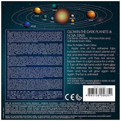 4M Glow Planets & Nova Stars - Astronomy Space Stem Toys Gift Room Décor, For Boys & Girls Ages 3+