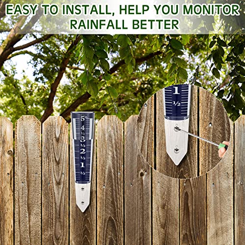 Yexiya 4 Pcs 5'' Rain Gauge Outdoor Acrylic for Garden Yard Lawn,Blue - color: Blue