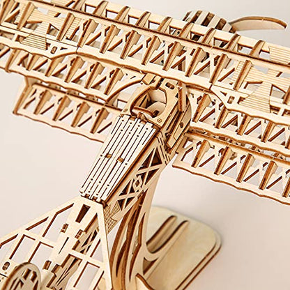 ROEOLNIL 3D Wooden Puzzle Assemble Toy-DIY Model Craft Kit-Home Decoration-Best Educational Birthday Day - color: Aircraft