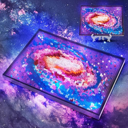 The Milky Way Galaxy 1848pcs Micro Mini Building Blocks set with Bracket - color: Galaxy