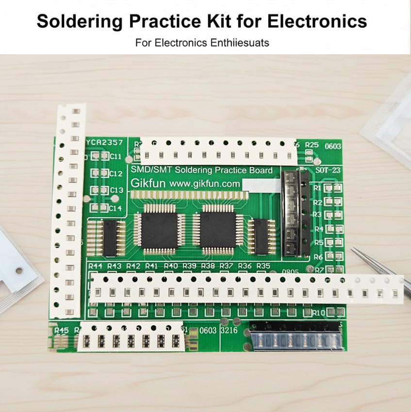 Gikfun DIY SMD/SMT Components Practice Board Soldering Skill Training Kit AE1173