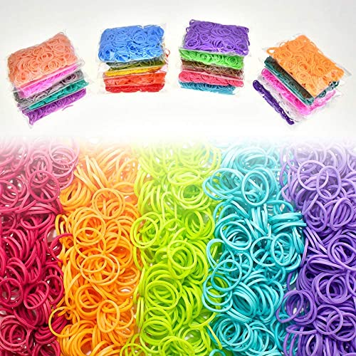 12750pcs Loom Rubber Bands Refill Kit in 26 Color with 500 Clips,6 Hooks, Premium Bracelet Making Kit for Kids Weaving DIY Crafting Gift