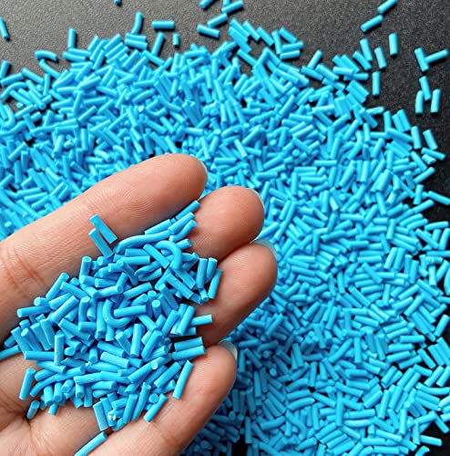 EHOPE 50g Fake Sprinkles Resin Sprinkles Fake Candy Sprinkles Clay Sprinkles Polymer Sprinkles Polymer Clay Slices for Nail Art DIY Crafts Cake Phone Case(4-Blue) - color: 14-Blue