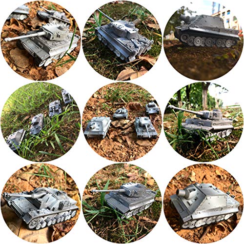 Kvvdi 4 Sets Upgrade 3D Puzzles Plastic Model Toy Tank Kit for Adults, Military Tiger Tank, Premium Scale Model Tanks Kits Collection