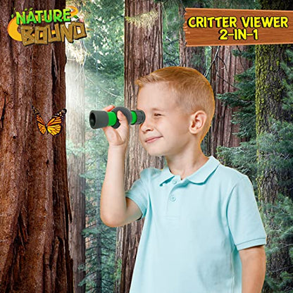 Nature Bound 2-in-1 Habitat with Microscope for Insects and Other Critters, Includes Lid and Removable Portable Microscope - style: Habitat with Microscope