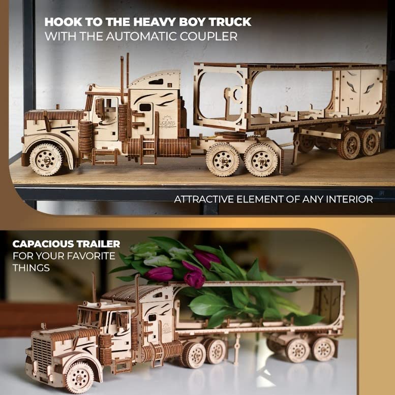 UGEARS 70057 Trailer for Heavy Boy Truck VM-03 Mechanical Model kit