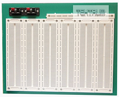 TEKTRUM SOLDERLESS Experiment Plug-in BREADBOARD KIT with Jumper Wires for Proto-Typing (4660 TIE-Points) - size: 4660 TIE-POINTS
