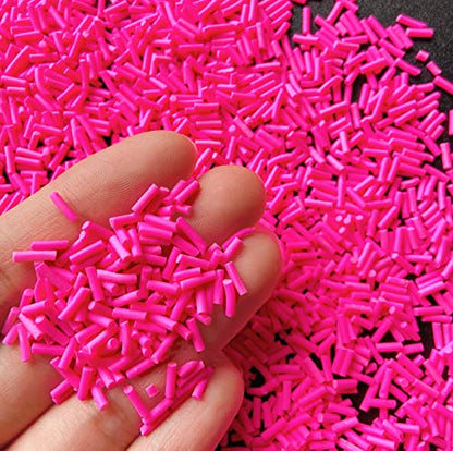 50g Fake Sprinkles Resin Sprinkles Fake Candy Sprinkles Clay Sprinkles Polymer Sprinkles Polymer Clay Slices for Nail Art DIY Crafts Cake Phone Case(9-Rose Red) - color: 19-Rose Red