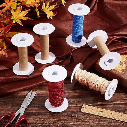 PH PandaHall 16 Sets Empty Paper Thread Spools, Wire Weaving Bobbins Paper Sewing Spools Detachable Thread Ribbon Holder for Yarn Cord Embroidery Sewing DIY Arts Crafts, 99mm/3.9" - size: 99mm/3.9"