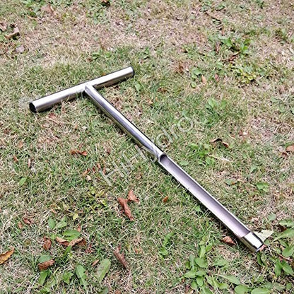 HiHydro Soil Sampler Probe Stainless Steel Tubular T-Style Handle Soil Test Kits Satisfying The Sampling Depth of Agriculture Forest(B) - size: B