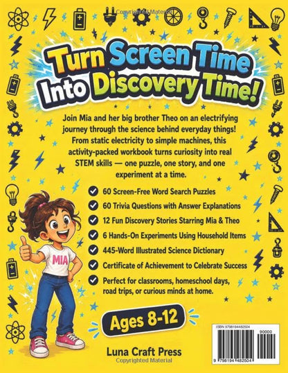 How Things Work A STEM Word Search and Science Activity Book for Kids Ages 8-12: Boost Vocabulary and Critical Thinking with 60 Screen-Free Puzzles, ... Experiments (Mia and Theo Adventures)