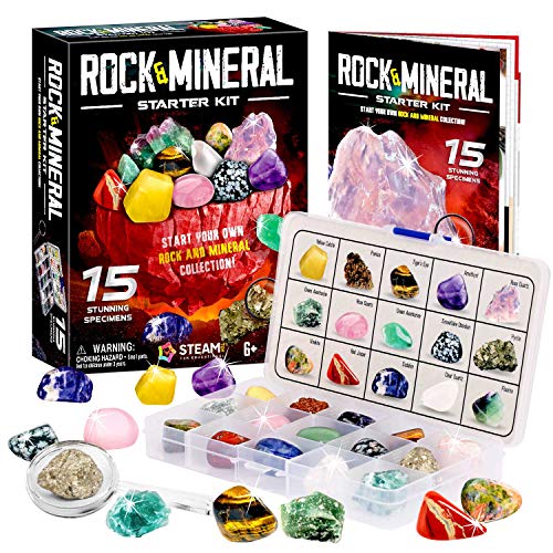 Piano Potato Rocks Collection 15 Gems Kit with ID Sheet, Geology for Kids - style: Stone Collection