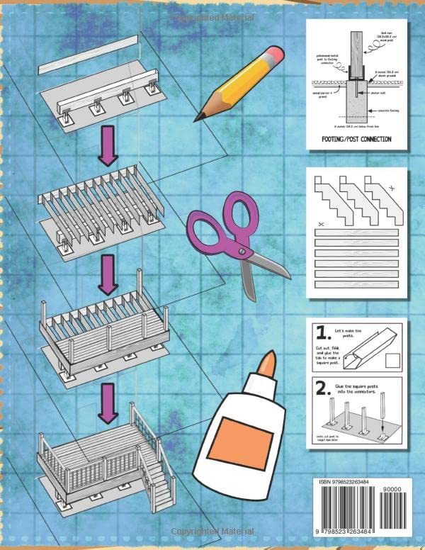 How To Build A Deck: Paper Model Kit | For Kids To Learn Construction Methods And Building Techniques With Paper Crafts (How To Build Things)