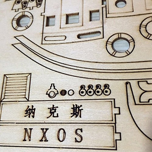 HAPYLY Scale DIY Hobby Wooden Ship Science Equipmen Assembly Model Boat Kits Sailing Boat Kit Decor Toy Gift (1:30) - size: 1:30