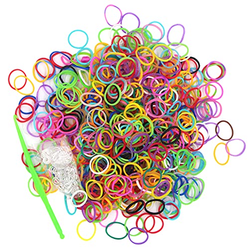 3000 Loom Rubber Bands Refill Kit,75 S-Clips & 5 Hooks Bracelet DIY Mix 1 - color: Mix 1