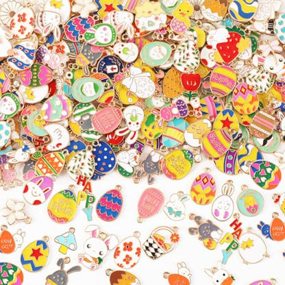 SANNIX 350Pcs Easter Charms, Easter Charms for Jewelry Making Bulk - color: Easter Color