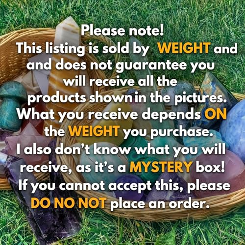 1-6lb Crystal Mystery Box - Surprise Selection of Healing Stones, Worry Stones, Raw Crystals & More (4lb) - size: 4lb