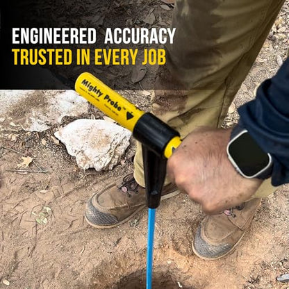 T&T Tools 36-Inch Mighty Probe Metal Soil Probe – 3/8" Round Rod - 1 Pack - size: 36-Inch Long Overall w/ 3/8" Metal Round Rod