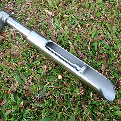 Soil Sample Probe 40” with Ejector and Foot Pedal,Soil Probe Stainless Steel T-Style Handle Soil Test Kit,Soil Probe Rod for Soil Sampling Plant Care/Agriculture/Garden/Farm - size: 40”S/T-Style