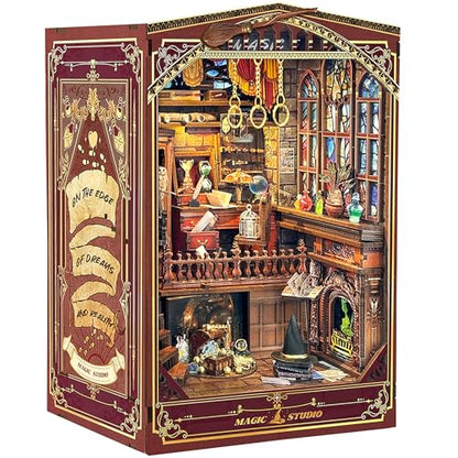 Book Nook Kit DIY Miniature House 3D Wooden Puzzle - Magic Studio - color: Magic Studio