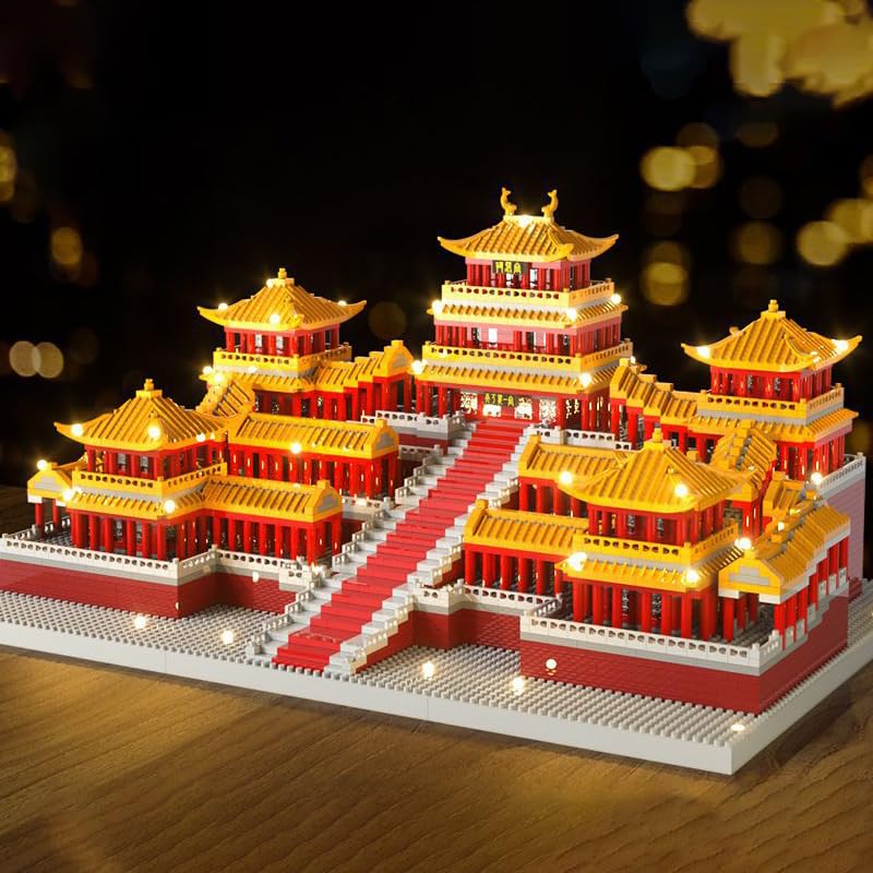 Chinese Architecture Micro Building Bricks Model Kit for Adults
