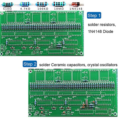 DIY Electronic Clock kit 6 bit Digital Circuit Clock Soldering kit Skill Contest Training Materials for Adults