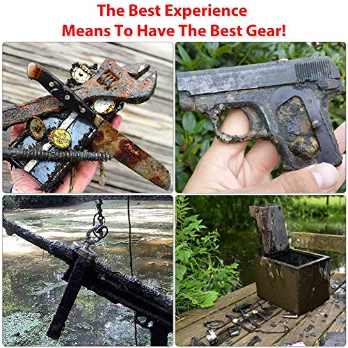 FINDMAG 1725 LBS Fishing Magnet Kit, 3.7 Inch Neodymium Fishing Magnet - color: Black Kit Double Hole, size: 3.70 inches(94mm)-1725lb