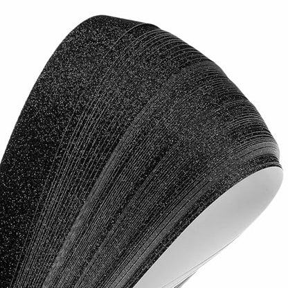 MECCANIXITY 200 Sheets Origami Paper Glitter Stars Papers Black Fold Paper for Beginner Arts Crafts Projects,0.4 x 8.7 Inch - color: Black