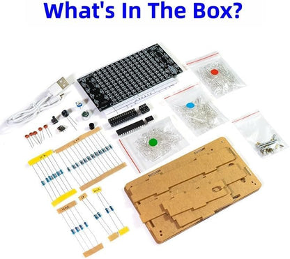 DIY Music Spectrum Led Light Soldering Practice kit, Complete Soldering Project kit with Components, PCB & Enclosure, Audio Level Indicator, Perfect for Electronics Enthusiasts & Beginners