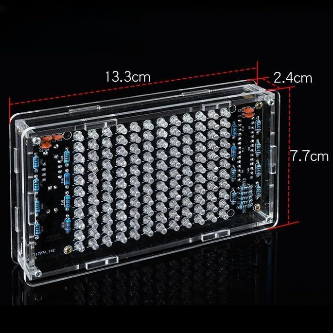 DIY Music Spectrum Led Light Soldering Practice kit, Complete Soldering Project kit with Components, PCB & Enclosure, Audio Level Indicator, Perfect for Electronics Enthusiasts & Beginners