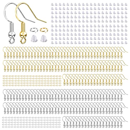 Hypoallergenic Earring Hooks for Jewelry Making, 600 Pcs Earring Making Kit
