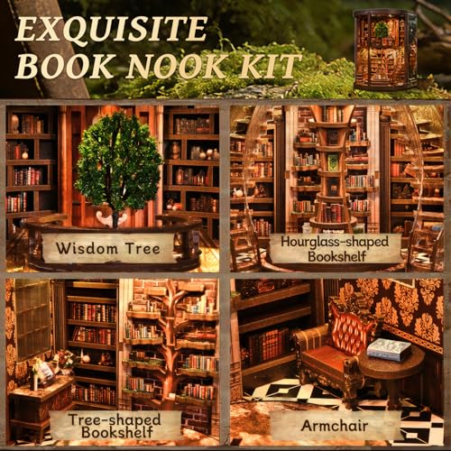 DIY Book Nook Kit, Library Booknook Kits for Adults