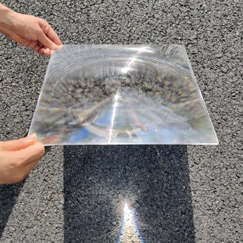 Six Seasons Large Fresnel Lens 300 x 300mm, PMMA Lens 300mm Focal Length Magnifying Sheet for Solar Oven, Solar Heating & Physics Experiment - size: 300mm Focal Length