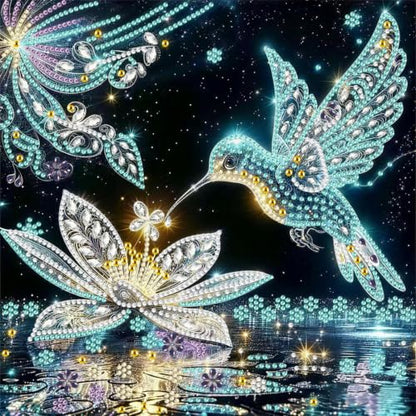Hummingbird Diamond Art Painting Kits 5D Special Shape 12 x 12 inch - color: SH170