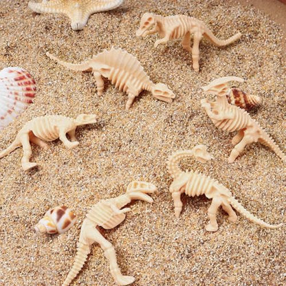 30 PCS Dinosaur Fossil Skeletons, Assorted Dinosaur Skeleton Toys Figures for Science Play Dino Sand Dig Party Favor Decorations (Dino skeletonD) - style: dino skeletonD