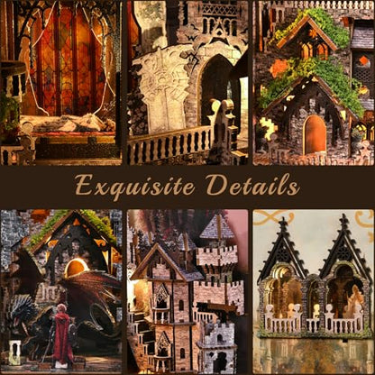 CCCDF Sleeping Beauty Book Nook Kit, DIY Miniature House Dollhouse Kit - color: Sleeping Beauty