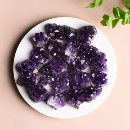 Genuine Real Amethyst Clusters Rough Purple Rock Raw Natural Cave Raw Crystal Cluster Energy Reiki Healing Stones Tower Bulk (Uruguay Amethyst Cluster 200g) - color: Purple Uruguay Amethyst Cluster 200g