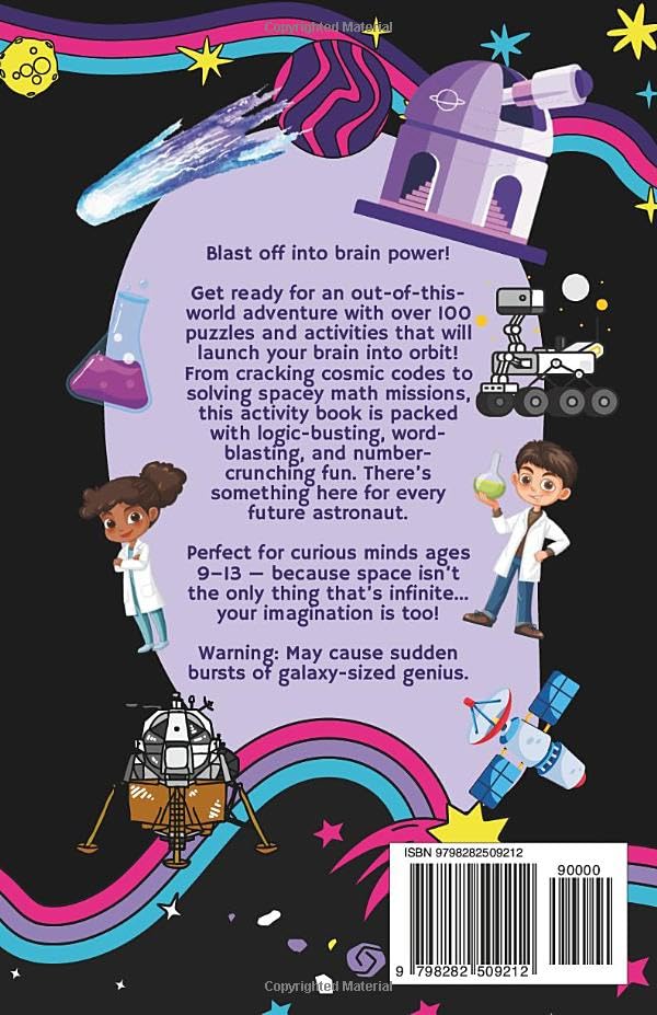Logic Lab's Outer Space Activity Book: Logic, Focus, Word, and Math Puzzles and Problems for Kids Ages 9-13 | 5.5 x 8.5 in (Logic Lab's Activity Books)