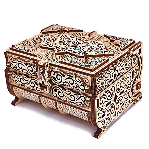 Wood Trick Treasure Box 3D Wooden Puzzles for Adults to Build