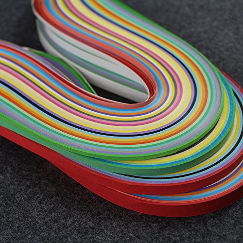 IMISNO Paper Quilling Strips Set,1040Strips,26Colors,3/5/7/10mmx38cm - size: 1