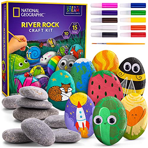 National Geographic Rock Painting Arts and Crafts Activity Kit for Kids - style: Animal Fun