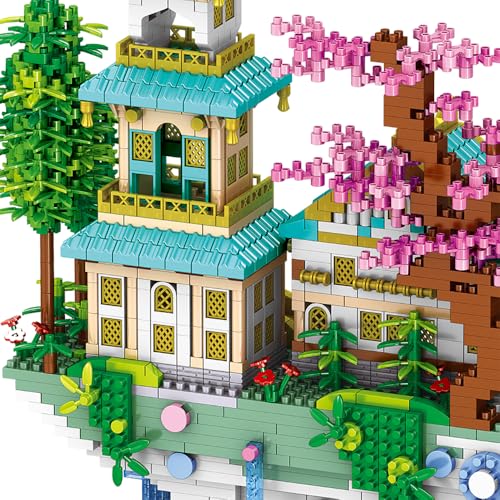 Moon Palace Micro Brick Building Set (3661 Pieces) – Famous Chinese Fable Architecture Model Educational Toy Gift for Kids and Adults - color: Moon Palace