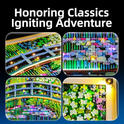 YEABRICKS LED Light for Lego-31220 Art Claude Monet – Bridge Over a Pond of Water Lilies Building Blocks Model (Building Set NOT Included)