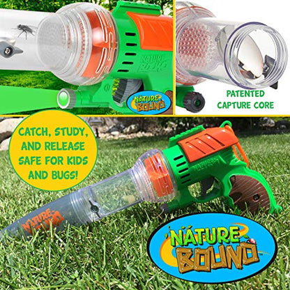 Nature Bound Bug Catcher Toy | Eco-Friendly Bug Vacuum, Catch and Release | Ages 3 to 12 Indoor/Outdoor Play Toy | Includes Capture Core with Magnification | Complete Kit for Kids | Green - style: Closed Box