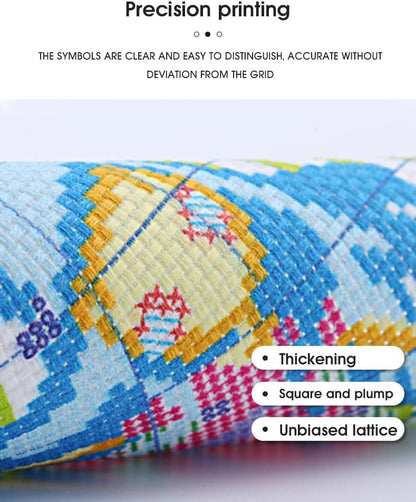 DYAIANGMU Gnome Stamped Cross Stitch Kit for Adults 13.7x13.7 inches - color: Y091