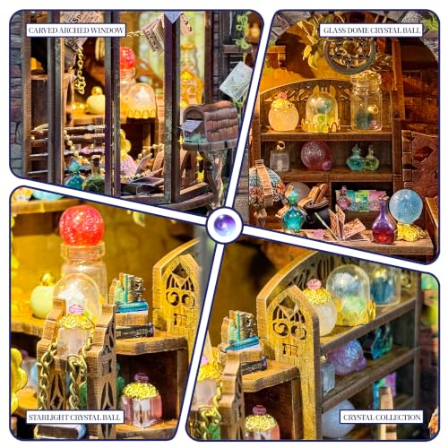Book Nook Kit DIY Miniature House 3D Wooden Puzzle - Myriad Realms Club - color: Myriad Realms Club