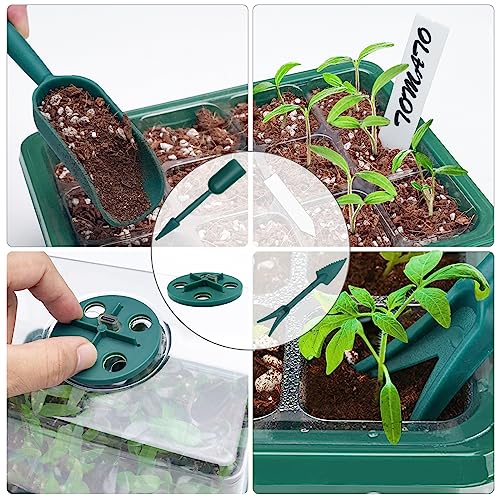 Idealife Seed Starter Tray,Plant Propagation Station with Grow Light,2 Pcs