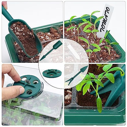 Idealife Seed Starter Tray,Plant Propagation Station with Grow Light,2 Pcs